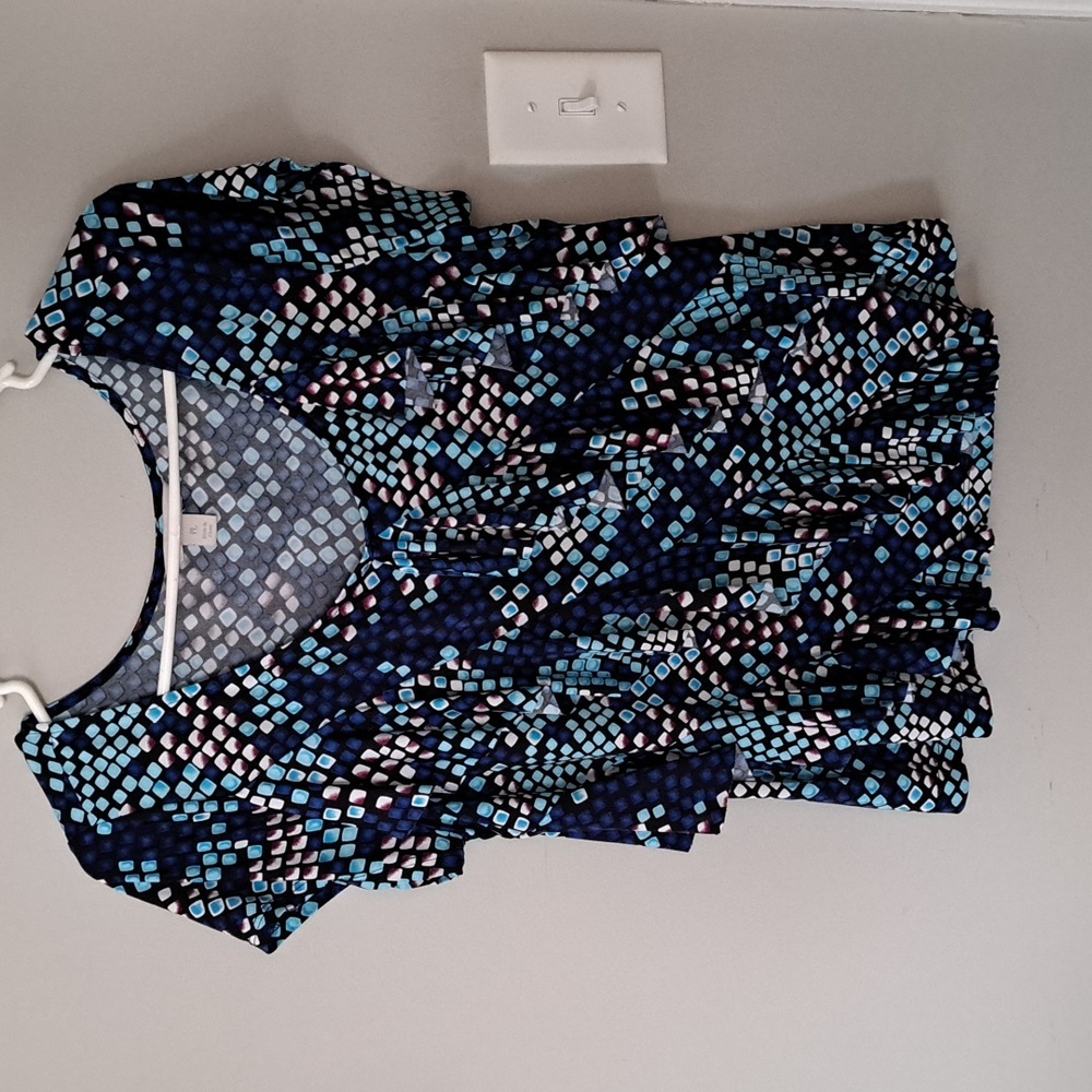 PL multicolored short sleeved blouse by Laura Ashley